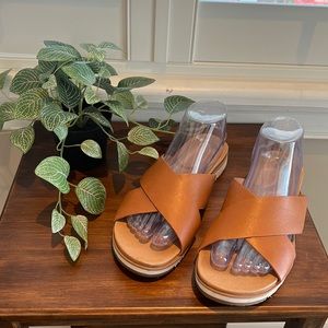 UGG Kari Leather Sandals/Tan Size 9